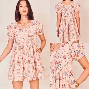 Loveshackfancy Raleigh Mini Dress Corduroy Floral Babydoll Love Shack Fancy 4